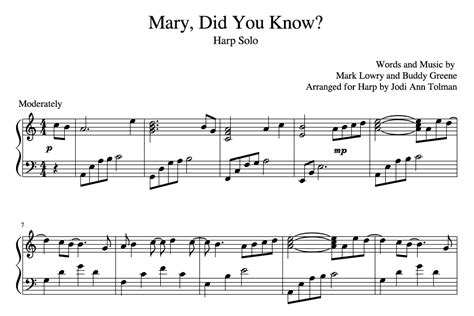 Mary Did You Know - Pedal Harp Solo